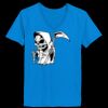 Ladies’  Junior Fine Jersey V-Neck Longer Length T-Shirt Thumbnail
