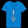 Ladies’  Junior Fine Jersey V-Neck Longer Length T-Shirt Thumbnail