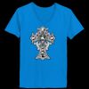 Ladies’  Junior Fine Jersey V-Neck Longer Length T-Shirt Thumbnail