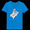 Ladies’  Junior Fine Jersey V-Neck Longer Length T-Shirt Thumbnail