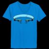 Ladies’  Junior Fine Jersey V-Neck Longer Length T-Shirt Thumbnail