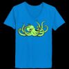 Ladies’  Junior Fine Jersey V-Neck Longer Length T-Shirt Thumbnail