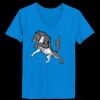 Ladies’  Junior Fine Jersey V-Neck Longer Length T-Shirt Thumbnail