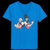 Ladies’  Junior Fine Jersey V-Neck Longer Length T-Shirt Thumbnail