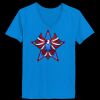 Ladies’  Junior Fine Jersey V-Neck Longer Length T-Shirt Thumbnail
