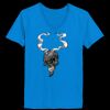 Ladies’  Junior Fine Jersey V-Neck Longer Length T-Shirt Thumbnail