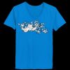 Ladies’  Junior Fine Jersey V-Neck Longer Length T-Shirt Thumbnail