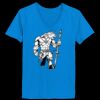 Ladies’  Junior Fine Jersey V-Neck Longer Length T-Shirt Thumbnail