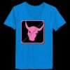 Ladies’  Junior Fine Jersey V-Neck Longer Length T-Shirt Thumbnail