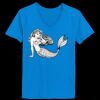 Ladies’  Junior Fine Jersey V-Neck Longer Length T-Shirt Thumbnail