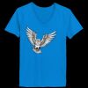 Ladies’  Junior Fine Jersey V-Neck Longer Length T-Shirt Thumbnail