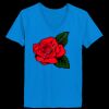 Ladies’  Junior Fine Jersey V-Neck Longer Length T-Shirt Thumbnail