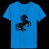 Ladies’  Junior Fine Jersey V-Neck Longer Length T-Shirt Thumbnail