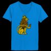 Ladies’  Junior Fine Jersey V-Neck Longer Length T-Shirt Thumbnail