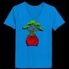 Ladies’  Junior Fine Jersey V-Neck Longer Length T-Shirt Thumbnail