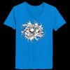 Ladies’  Junior Fine Jersey V-Neck Longer Length T-Shirt Thumbnail