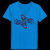 Ladies’  Junior Fine Jersey V-Neck Longer Length T-Shirt Thumbnail