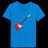 Ladies’  Junior Fine Jersey V-Neck Longer Length T-Shirt Thumbnail