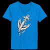 Ladies’  Junior Fine Jersey V-Neck Longer Length T-Shirt Thumbnail
