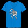 Ladies’  Junior Fine Jersey V-Neck Longer Length T-Shirt Thumbnail