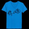 Ladies’  Junior Fine Jersey V-Neck Longer Length T-Shirt Thumbnail