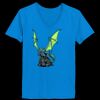 Ladies’  Junior Fine Jersey V-Neck Longer Length T-Shirt Thumbnail
