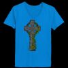 Ladies’  Junior Fine Jersey V-Neck Longer Length T-Shirt Thumbnail