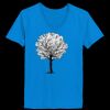 Ladies’  Junior Fine Jersey V-Neck Longer Length T-Shirt Thumbnail