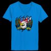 Ladies’  Junior Fine Jersey V-Neck Longer Length T-Shirt Thumbnail