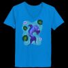 Ladies’  Junior Fine Jersey V-Neck Longer Length T-Shirt Thumbnail