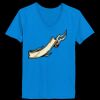 Ladies’  Junior Fine Jersey V-Neck Longer Length T-Shirt Thumbnail