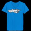 Ladies’  Junior Fine Jersey V-Neck Longer Length T-Shirt Thumbnail