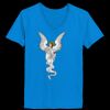 Ladies’  Junior Fine Jersey V-Neck Longer Length T-Shirt Thumbnail
