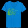 Ladies’  Junior Fine Jersey V-Neck Longer Length T-Shirt Thumbnail