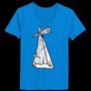 Ladies’  Junior Fine Jersey V-Neck Longer Length T-Shirt Thumbnail