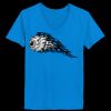 Ladies’  Junior Fine Jersey V-Neck Longer Length T-Shirt Thumbnail