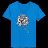 Ladies’  Junior Fine Jersey V-Neck Longer Length T-Shirt Thumbnail