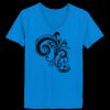 Ladies’  Junior Fine Jersey V-Neck Longer Length T-Shirt Thumbnail