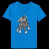 Ladies’  Junior Fine Jersey V-Neck Longer Length T-Shirt Thumbnail