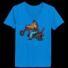 Ladies’  Junior Fine Jersey V-Neck Longer Length T-Shirt Thumbnail