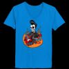 Ladies’  Junior Fine Jersey V-Neck Longer Length T-Shirt Thumbnail