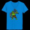 Ladies’  Junior Fine Jersey V-Neck Longer Length T-Shirt Thumbnail