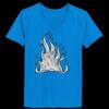 Ladies’  Junior Fine Jersey V-Neck Longer Length T-Shirt Thumbnail