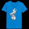 Ladies’  Junior Fine Jersey V-Neck Longer Length T-Shirt Thumbnail