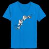 Ladies’  Junior Fine Jersey V-Neck Longer Length T-Shirt Thumbnail
