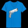 Ladies’  Junior Fine Jersey V-Neck Longer Length T-Shirt Thumbnail