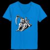 Ladies’  Junior Fine Jersey V-Neck Longer Length T-Shirt Thumbnail