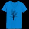 Ladies’  Junior Fine Jersey V-Neck Longer Length T-Shirt Thumbnail