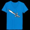 Ladies’  Junior Fine Jersey V-Neck Longer Length T-Shirt Thumbnail