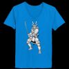 Ladies’  Junior Fine Jersey V-Neck Longer Length T-Shirt Thumbnail